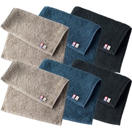 TAVARAT Perfect Hand Towel, Wet Towel Size, Towel Handkerchief, Imabari Towel, 9.1 x 12.6 inches (23 x 32 cm), Individual Packaging, Made in Japan, 100% Cotton (Assorted, 6 Pieces)