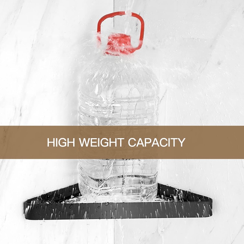 VOLPONE Bathroom Shelves Wall Mounted Glass Corner Shower Shelf for