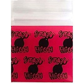 200-2" x 2" Stay High Plastic Ziplock Baggies Bags