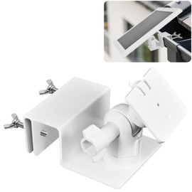 Adjustable Solar Panel Gutter Mount for Ring -Easy Install Weatherproof Aluminum Alloy Bracket for Outdoor Use，with Perfect Sunlight Angle，Get Adequate Sunlight (White)