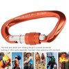 Mountaineering D Locking Carabiner Clips Alloy Heavy Duty Carabiner for