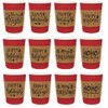 Afarnook 100 Sets 12 oz Christmas Disposable Coffee Cups with