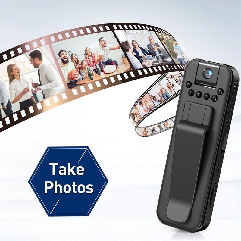 Portable Video Camera Clip On 1080P HD Pocket Video Camera