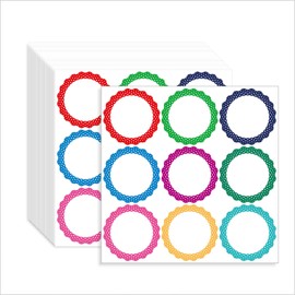 180 Pcs Polka Dot Colorful Name Tags Labels Stickers, 9 Designs Round Blank Large Nametags Badge Labels Stickers for Themed Home School Party Family 3x2 inches