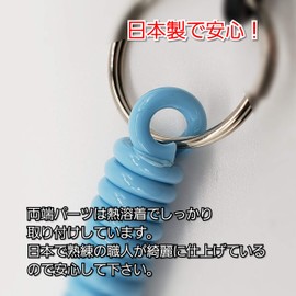 BeyonMind Key Smartphone Drop Prevention Super Coil Hook Nascan / Anti-Lost Key Chain (Approx. 39.4 inches (100 cm) Extendable Cord (Made in Japan), green