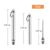 Qlfecle Portable Mini Titanium Toothpicks Holder, 2 Pieces Stainless Steel