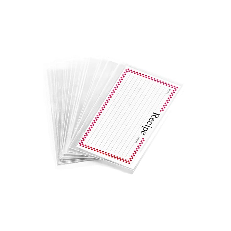 Clear 4x6 Inch Recipe Card Cover,Index Card Sleeve,100 Pack Recipe