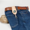 Gravedad Cowhide Men's Belt Loop Genuine Leather Key Chain Leather