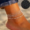 Boho Beads Anklet Multilayer Silver Chain Anklet Brtacelets Beach Accessories