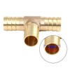 X AUTOHAUX 16mm Hose Barb Brass 3 Way Tee Joiner