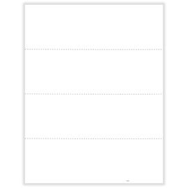 ComplyRight W-2 Blank Tax Form, 4-Up, Horizontal, with Backer Instructions and Stub, Pack of 500 Forms