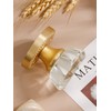SORWDUERM Gold Door Knobs Crystal Door Knob Brushed Gold Passage