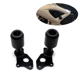 MZS Motorcycle Frame Sliders, Falling Anti Crash Protector Guards No Cut Accessories Black Compatible with GSXR600 GSXR 600 2008-2010 / GSXR750 GSXR 750 2008-2010