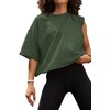 Workout Shirts for Women Loose Fit Graphite Green S