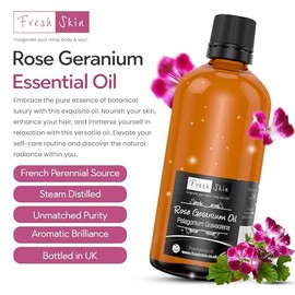 freshskin beauty ltd freshskin beauty ltd | Rose Geranium Essential Oil 100ml - 100% Pure & Natural Essential Oils