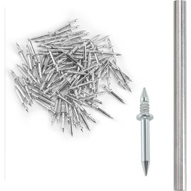 200 Clavos sin Costuras de Doble Cabeza, Rosca de zócalo de Doble Cabeza Clavo sin Soldadura, línea de zócalo sin Marcas Clavo, Tornillos de Seguridad Invisibles, Clavos de Dos Cabezas Tornillos de