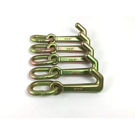 Forged R T J Hooks 4700-5400 lbs Working Load Limit for Car Hauling (Mini J Hook, Five (5))