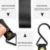 Modixun 8pcs Leather S-Hooks, S Shaped Hooks for Hanging, Camping