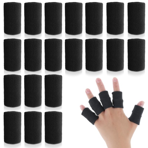 Finger Sleeves, 20Pcs Thumb Braces Support Elastic Compression Pression Finger Sleeves Protector for Pain Relief Hand Eczema, Finger Cracking, Finger Arthritis