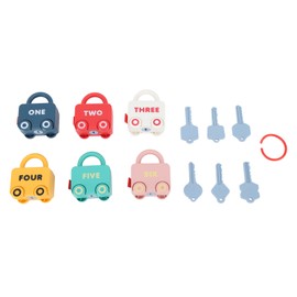 Lock Key Toy DIY Early Education Sorting Matching Fun Cartoon Kids Learning Locks Keys Car Toy for Kids Toddlers