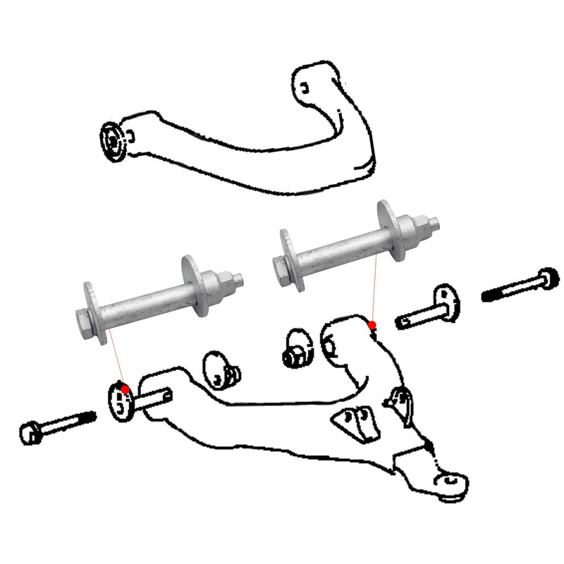 Yojunauto Front Suspension Camber Toe Adjustment Bolts，Lower Control Cam Plate