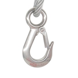 OffiXymeric 1 Pack 440 lbs Work Load Grab Hooks, 0.2T Slip Hooks, 304 Stainless Steel Safety Snap Hooks with Fast Round Eye, Chain Lifting Hook Rigging Accessory (0.2T)