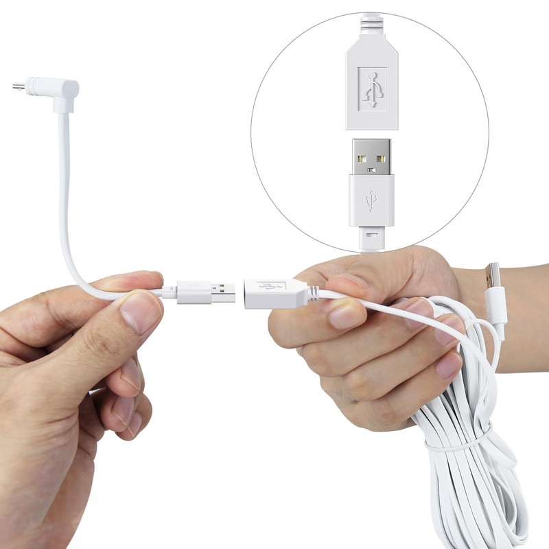 2-Pack 30ft Power Extension Cable Compatible with Wyze Cam v4,Wyze