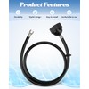 Salon Shampoo Bowl Sprayer Head with Black Rubber Hose, Salon