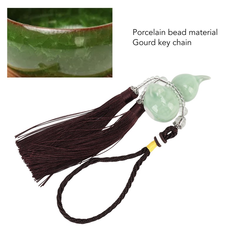 Gourd Key Chain Porcelain Beads DIY Attractive Decorative Light Weight