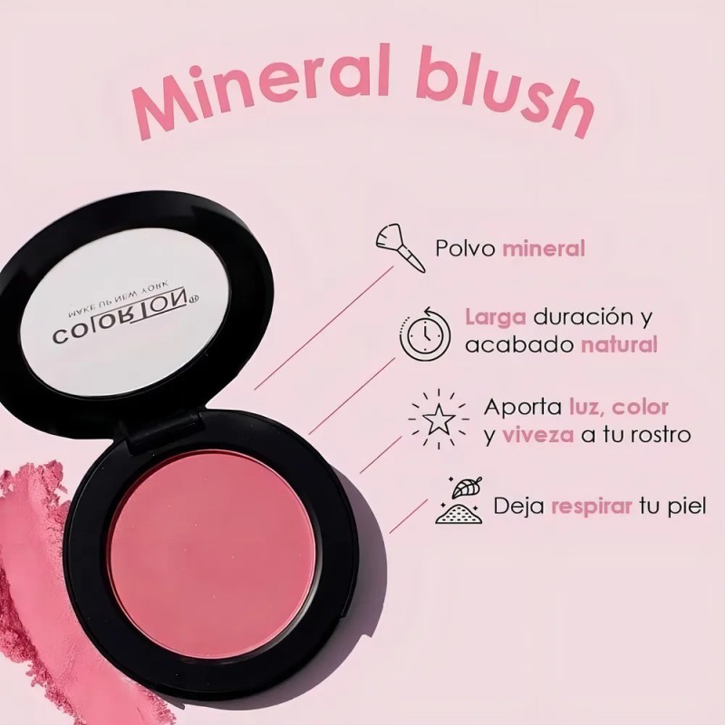 Rubor Mineral Blush Colorton Tono Del Maquillaje 8 Chedron