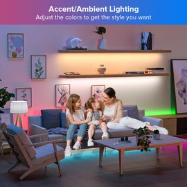 SEZO RGBCCT COB LED Strip Light,RGB+CCT Tunable 3000K-6000K 9.8FT 840LED/m DC24V 12mm Width Color Changing Flexible High Density RGBW FCOB LED Tape Lights for Indoor Decor (No Adapter or Controller)