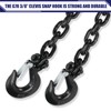 JEXTRA 1/4" x 35" Grade 70 Trailer Safety Chain, Clevis