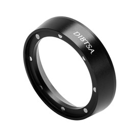 DIBTSA Magnetic Espresso Dosing Funnel, Coffee Dosing Ring, Anodized Aluminum with 8 Magnetized Compatible with 58mm Portafilter, Black