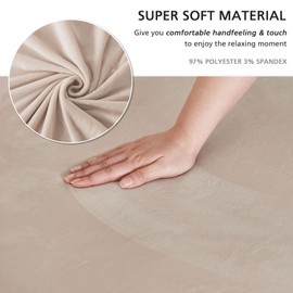 NICEEC Loveseat Cover Super Soft 1-Piece Bright Coffee Slipcover for Loveseats Stretch Universal Spandex Couch Covers for Living Room Easy Fit Washable Furniture Sofa Protector with Skirt