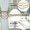 BEL AVENIR Magnetic Curtain Tiebacks, Jute Curtain Tie Backs for