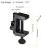 PATIKIL 0.51" Hole Dia. Desk Clamp, 4 Pcs Plastic Adjustable