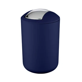 WENKO Brasil Swing Cover Bin, TPE, Dark Blue, 6,5 L