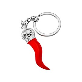 Générique Keyring, bag jewellery, red chilli horn, Italian symbol.