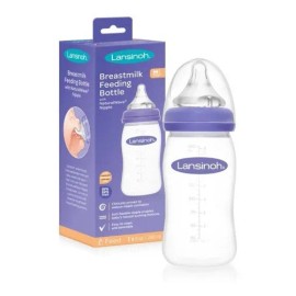 Biberón Lansinoh Boca Ancha NaturalWave 8oz/240ml Anticólicos