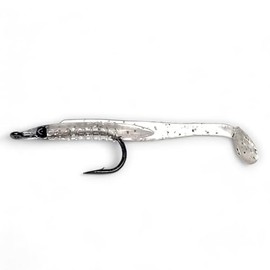 FISHIN ADDICT Nano Sandeel Saltwater Soft Plastic LRF Fishing 50 mm 4 pack FISHIN ADDICT (SILVER GLITTER)