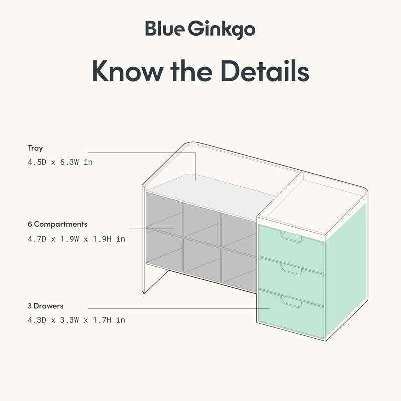 BLUE GINKGO Hive Stack Desk Organizer – Stackable Pen Holder,