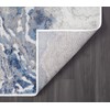 Abani Atlas 4'x6' Blue/Grey Area Rug, Abstract Marble - Durable