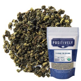Positively Tea Company, Organic Ti Kuan Yin Oolong Tea, Loose Leaf, 4 Ounce Bag
