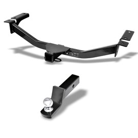 TLAPS 7422442993970 Compatible with 2007-2014 Ford Edge / 2007-2015 Lincoln MKX Class 3 III Black 2" Receiver Trailer Hitch with 2 Inch Drop Loaded Ball Mount