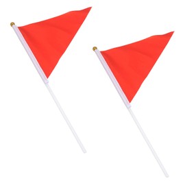 Mironey Stick Flag 40-Pack Pennants Stick Flag Hand Held Small Red Flags Mini Triangle Flag Party Decor for Carnivals,Indoor and Outdoor Events