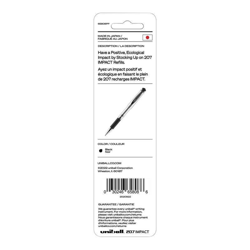 Uni-Ball 207 Impact Stick Pen Refills (Non-Retractable), 1.0mm Bold Point,
