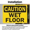 Wet Floor OSHA Caution Vinyl Decal Label 5 Inch x