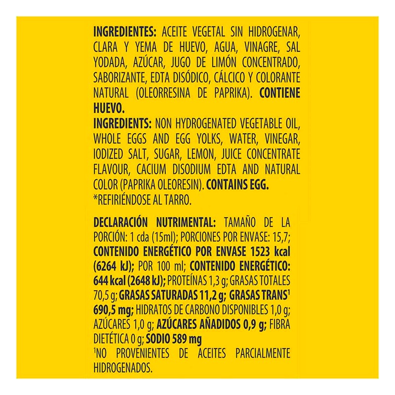 Mayonesa Best Foods Real 236 ml