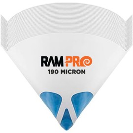 Paint Strainers - 190 Micron Paint Filter, (50 Pack) Ultra-Fine Paint Filter Strainer - Pure Blue Nylon Mesh - Premium Grade Paint Strainers Paper Cone - Great for All Painting Projects by Ram-Pro