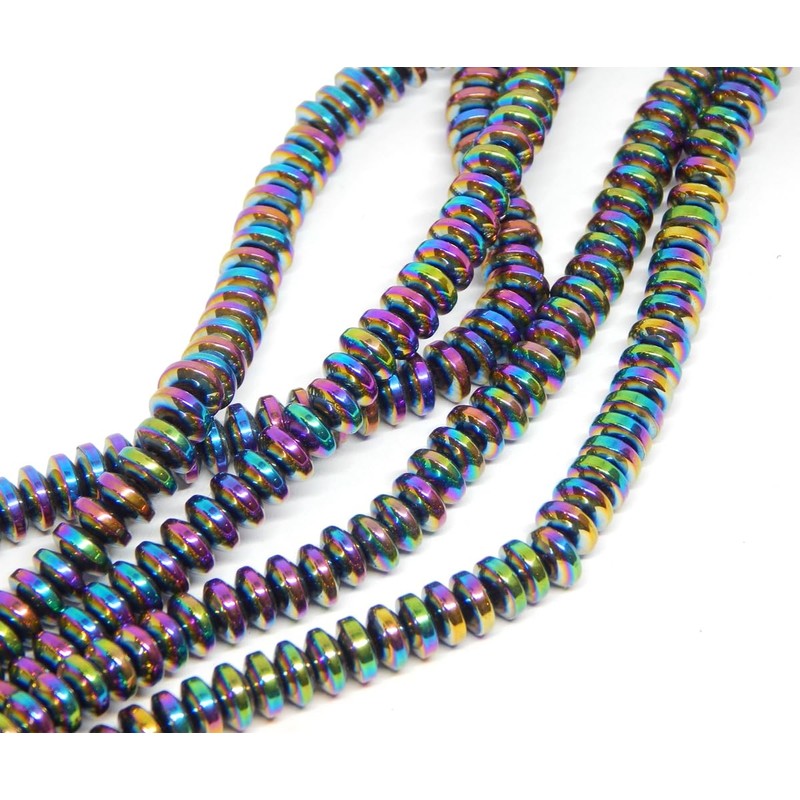 Pack of 85 Hematite Beads 6 mm x 2.5 mm